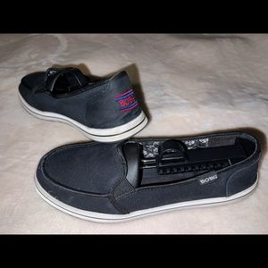BOBS Black Womens 8.5 Canvas StrechFit Shoes